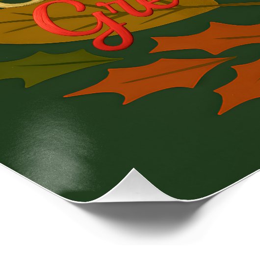 Herfst & Winter Mid Century Seizoen Groeten Perfect Poster (Hoek)