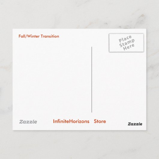 Herfst Winter Overgang Briefkaart (Achterkant)