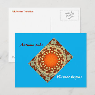 Herfst Winter Overgang Briefkaart
