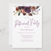 Herfst Winter Paarse, roze en gouden pensioenfeest Kaart (Voorkant)