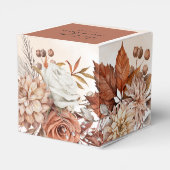 Herfst Winter Rustic Brown Floral Wedding Favor Bo Bedankdoosjes (Achterkant)