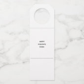 Herfst winter Rustic Red Funny Holiday Cheers Flessenhanger (Achterkant)