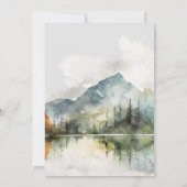 herfst winter rustieke berg bruiloft uitnodiging (Achterkant)