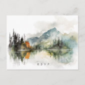 herfst winter rustieke bos bruiloft RSVP briefkaar Briefkaart (Voorkant)