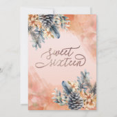 Herfst-/winterblozen bloesem waterverf kaart (Achterkant)