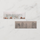 Herfst winterbomen bos foto bruiloft details mini visitekaartje (Voorkant / Achterkant)