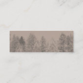Herfst winterbomen bos foto bruiloft details mini visitekaartje (Achterkant)