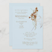 Herfst Wispy Boho Sky Blue Beide Ouders II Kaart (Voorkant / Achterkant)