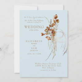 Herfst Wispy Boho Sky Blue Beide ouders Kaart