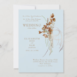 Herfst Wispy Boho Sky Blue Beide ouders Kaart