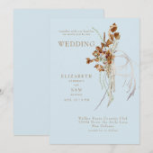 Herfst Wispy Boho Sky Blue Samen Met Bruiloft Kaart (Voorkant / Achterkant)