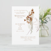 Herfst Wispy Boho White Beide Ouders Kaart (Staand voorkant)