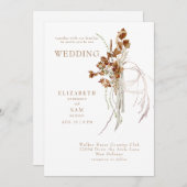 Herfst Wispy Boho White Samen Met Bruiloft Kaart (Voorkant / Achterkant)