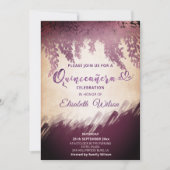 Herfst wisteria aubergine waterverf kaart (Voorkant)