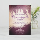 Herfst wisteria aubergine waterverf kaart (Staand voorkant)