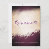 Herfst wisteria aubergine waterverf kaart (Achterkant)