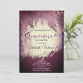 herfst wisteria aubergine waterverf kaart (Staand voorkant)