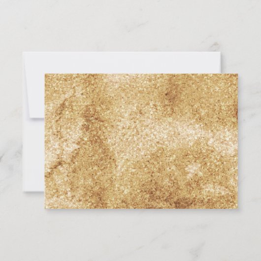 Herfst Wit Bloemen Goud Verlof Bruiloft RSVP Kaartje (Achterkant)