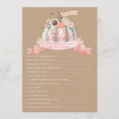 Herfst wit pompoen Baby shower Vind het gastspel Menu (Voorkant)