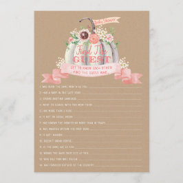 Herfst wit pompoen Baby shower Vind het gastspel Menu