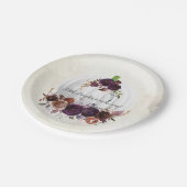 herfst wit pompoen paar Baby shower Papieren Bordje (Gekanteld)