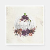 herfst wit pompoen paar Baby shower Servet (Voorkant)