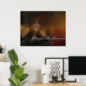 Herfst Witch - Happy Halloween Print (Thuiskantoor)