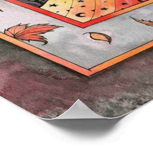 Herfst Witch Wiccan Poster van Molly Harrison (Hoek)