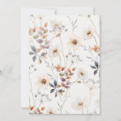 Herfst Witte Bloemen Huwelijksuitnodiging Kaart (Achterkant)