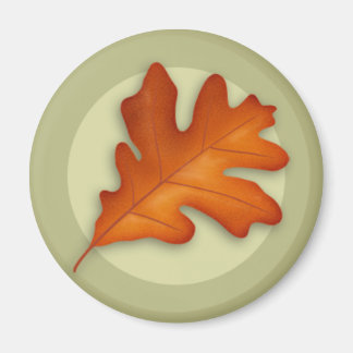 Herfst witte eiken blad magneet