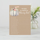 Herfst witte pompoen Baby die weet mama beste spel Menu (Staand voorkant)