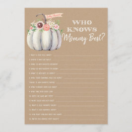 Herfst witte pompoen Baby die weet mama beste spel Menu