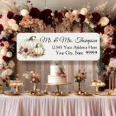 Herfst Witte Pompoen Bloemen Bourgogne Retour Adre Etiket