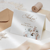 Herfst Witte Pompoen Bruidsdiner Bedankkaart