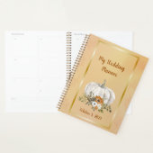 Herfst witte pompoen bruiloft planner (Display)