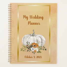 Herfst witte pompoen bruiloft planner