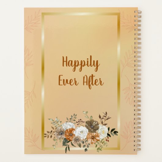 Herfst witte pompoen bruiloft planner (Achterkant)