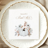 Herfst Witte Pompoen Bruiloftsborrel  Servet