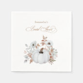 Herfst Witte Pompoen Bruiloftsfeest  Servet (Voorkant)