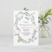 Herfst WITTE POMPOEN Groene Vrienden Kerstgeschenk Kaart (Staand voorkant)
