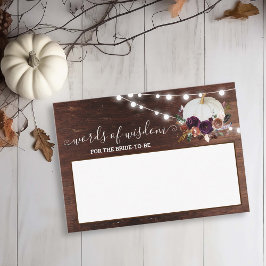 Herfst Witte Pompoen Herfst in Liefde Woorden van  Visitekaartje