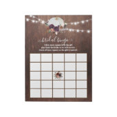 Herfst Witte Pompoen Herfst Liefdesbingo Hout Notitieblok (Linkerzijde)