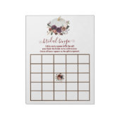 Herfst Witte Pompoen Verliefd Worden Bingo Notitieblok (Linkerzijde)