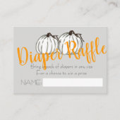 Herfst witte pompoen voor de babydouche informatiekaartje (Voorkant)