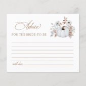 Herfst Witte Pompoen Vrijgezellenfeest Advies Kaar (Voorkant)