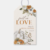 Herfst Witte Pompoen Vrijgezellenfeest Favor Cadeaulabel (Voorkant)