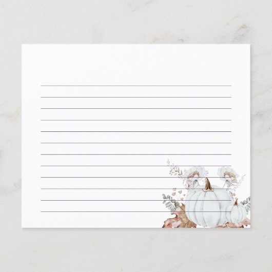 Herfst Witte Pompoen Vrijgezellenfeest Recept Kaar (Achterkant)