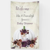 Herfst Witte Pompoen Welkomstbord Verticaal Spandoek (Verticaal)
