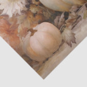 Herfst Witte Pompoenen Bloemen Decoupage Tissuepapier (Detail)