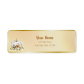 Herfst witte roest pompoen bruiloft etiket (Voorkant)